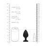 Ouch! Plug Bijou Anal silicone Heart Noir 8 x 4 cm
